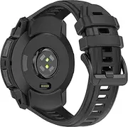 VeveXiao Breathable Sport Band Compatible With Garmin Instinct 3 solar 45mm Strap, 22mm Quick Release Sport Silicone Bracelet Watch Strap instinct 3 Amoled 45mm Replacement Bands (black)