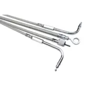 Fits 2005 Harley Davidson FLSTF Fat Boy Armor Coat Stainless Steel Pull Throttle