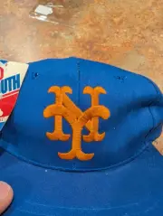 Vtg New York Mets Hat Cap Pro Youth, Taiwan R.O.C. Made Official Licensed 1980s