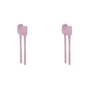 4pc Tovolo Flex-Core All Silicone Nylon Mini Spatula/Spoonula Pink Sorbet