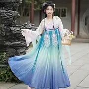 [AJOHBM] Hanfu Ming Dynasty Female Stage Fairy Costume Tulle Dress for Women China Clothes Ancient Chinese Clothing