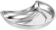 NAMOARLY Steel Serving Dish Unique Half-Moon Shape Tray for Dry Fruits Decorative Home Decor Tray for Coffee Table