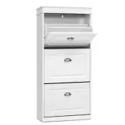 NNEDSZ Shoe Cabinet Shoes Storage Rack White Organiser Shelf Cupboard 18 Pairs D
