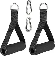 Pack of 2 Grip Exercise Handle for Resistance Bands, Training Aids, Strength Accessories with 2 Carabiner Hooks for Fitness, Triceps, Rope, Yoga Stretch