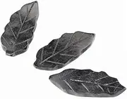 Mikinona 4pcs Leaf Shape Chopsticks Holder Elegant Tableware Rest for Home Dining Black Wood Design for Chopsticks Spoons and Forks Present for Housewarming
