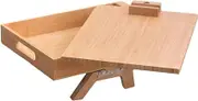Llazsybz Couch Arm Tray Wood Armrest Clip Tray Table for Eating Coffee Mug Cup Plate