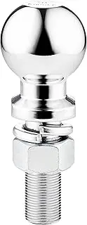 Goreks Trailer Hitch Ball 2 5/16 Inch Fully Polished and Chrome Plated Ball for Great Durability, 5,000-Pound Load Rating, 1 X 3 -Inch Shank with Hex Nut & Lock Washer Included