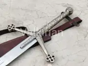 Sword Scottish Claymore Hand Forged Double Edge Sharp Battle Ready Medieval Gift