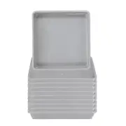 10Pcs Plant Saucer Tray 7 Inch Plastic Square Plant Saucer Grey