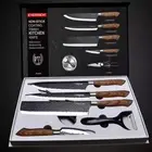 Stainless Steel Kitchen Knives Set Tool Meat Knife Ceramic Peeler knife gift box