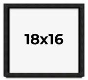 18x16 Shadow Box Black Rustic Barnwood Display Frame | 1.125 Inch Deep | 0.875