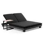 Santorini Aluminium Double Sun Lounge w/ Side Table