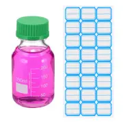 250ml Glass Round Reagent Media Storage Bottles with Green Cap, Clear