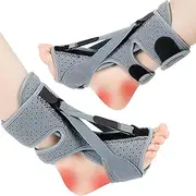 Plantar Fasciitis Night Splint Drop Foot Orthotic Brace,Improved Dorsal Night Splint for Effective Relief from Plantar Fasciitis, Achilles Tendonitis, Heel and Ankle Pain,E