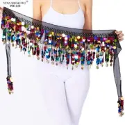 Belt Belly Dance Belt Costumes Double Layers Sequins Tassel Belly Dance HipScarf