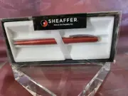 Sheaffer Sagaris Red Twisting Ball Pen Metallic Red Black Ink