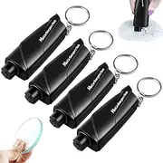 Car Escape Rescue Tool,4 Pack Car Window Breaker and Seat Belt Cutter,Emergency Key Chain Car Escape Tool,with Glass Breaker Seat Belt Cutter