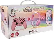 Konix Unik Gaming Accessory Pack for Nintendo Switch Console - Headset - Be Funky Controller - Be Princess Cover