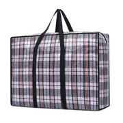 Stripe Bag Packing Storage Strip Zip Shopping Travel Check House Moving Bag