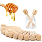 Lot of (25) Mini Wooden Honey Dipper Spoon Sticks