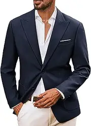 [PJ PAUL JONES] Men's Jacket Linen 2 Buttons Regular Fit Blazer Sporty Modern Leisure Suit Jacket