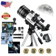 Portable 70mm Telescope - Multi-Coated Refractor Tech with Smartphone Photos