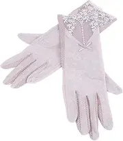 [Holibanna] Lace Touch Screen Gloves Women Outdoor Cycling Hiking Uv Sunscreen Mittens Full Finger for Women Girls Random Style