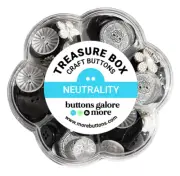 Buttons Galore Treasure Box Designer Buttons for Craft & Sewing NEUTRALITY