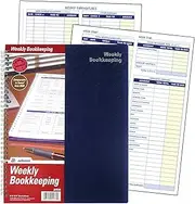 Adams Bookkeeping Record Book, Weekly Format, 8.5 x 11 Inches, White (AFR70)