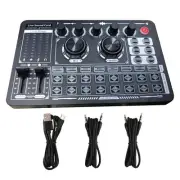 Live Sound Card F999 Recording Equipment Mixer Voice DJ Audio Bluetooth
