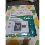 APACE 64G MICROSDXC CARD