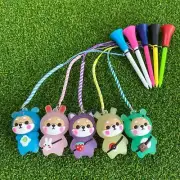 Golf Rubber Tees With Flashing Light Cartoon Prevent loss Golf Ball Holder-