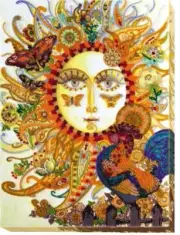 Bead embroidery kit At the dawn needlework kit Art canvas beadwork pattern