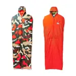 台灣限定 POLER 戶外 露營 前開拉鍊雙面穿兩用式睡袋 楓葉迷彩 橘
