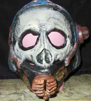 Scary Skeleton Pilot Halloween Mask Latex