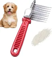 Dog Dematting Comb, Matted Hair Brush Grooming Comb, Smooth Ergonomic Cats Dematting Tools Efficient Brush for Friends Indoor Outdoor Use