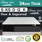 Dream lover Double Queen King Single Mattress Bed Euro Top Spring Foam 34cm