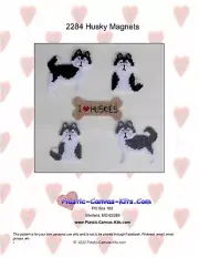 Husky Dog Magnets- Plastic Canvas Pattern or Kit