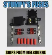 2 X Twin Midi Fuse Holders suits - Dual Battery 4x4 Install inc 4 X 50 Amp fuses