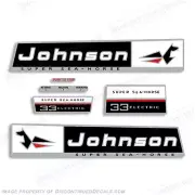 Fits Johnson 1966 33hp Outboard Decal Kit - Decal Reproductions in Stock