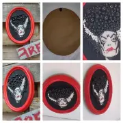 RARE!One Of A Kind . Handmade 3D Punk Wall Art