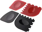 1set Grill Pan Scraper Non Slip and Cleaning Tools for BBQ Grill Maintenance Easy to Use and Clean for Grilled Pan and Pizza Cutting 4pcs