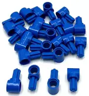 Lego 25 New Blue Technic Axle and Pin Connector Hubs with 1L Axle Pieces