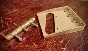 Van Dyke-Harms Brass Telecaster Bridge and Monolithic Saddle Combo-Vintage Spec