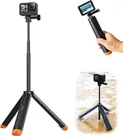 4 in 1 Floating Selfie Stick Tripod for Action Cam, Waterproof Extendable Handle for GoPro Hero 13/12/11/10/9/8/7/Max, DJI Action 5 Pro/4/3 and Insta360 Other Action Cameras