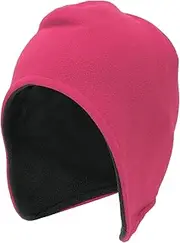 [X AUTOHAUX] Cycling Hat Keep Warm Ear Protection Hard Hat Liner Polar Fleece Fabric Rose Red 27x30cm 1 Pcs
