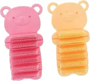 ARTSEWPLY 2pcs Pp Nylon Hand Massage Brush for Nail Cleaning Soft Bristles Perfect for Office Home Use