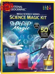 Science Magic Kit - 50 Experiments & Tricks, Wand & 50+ Pieces for Kids