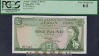 在飛比找Yahoo!奇摩拍賣優惠-世界紙幣 澤西島 1鎊 1963年版 英女王伊麗莎白二世戎裝