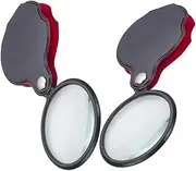 DOITOOL 2pcs Handheld Dual Lens Magnifier with Protective Case Mini Magnifying for Reading Hobbies and Science Class Portable and Compact Design for Easy Use